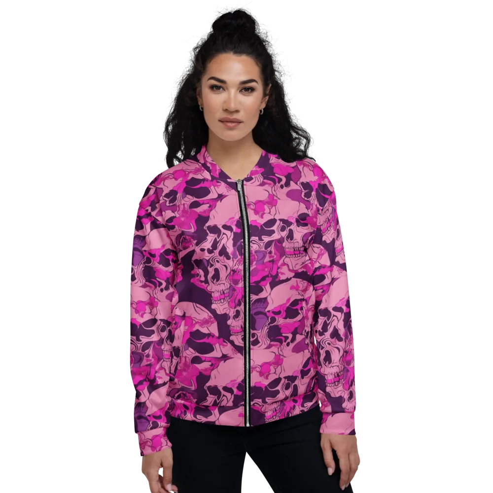 Fuchsia Afterlife on Bomber Jacket — Front