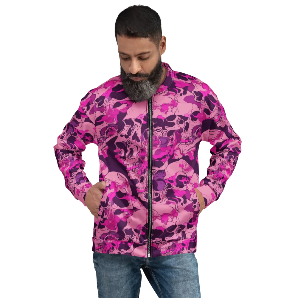 Fuchsia Afterlife on Bomber Jacket — Front