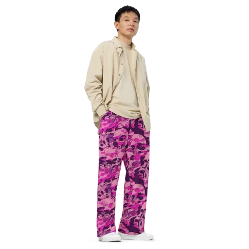 Fuchsia Afterlife on a Wide-Leg Pants