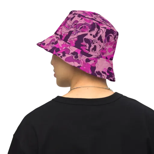 Fuchsia Afterlife on a Reversible Bucket Hat