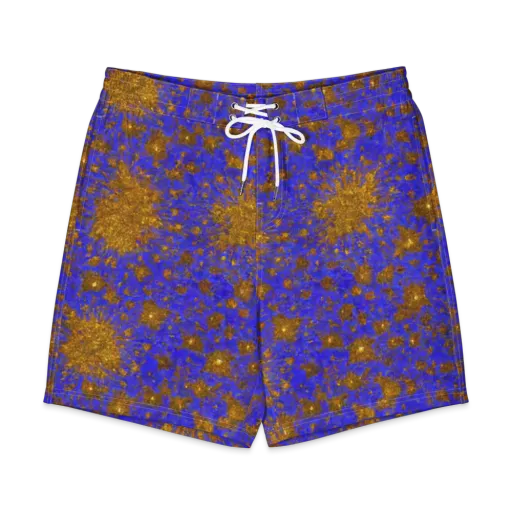 Cobalt Gold Rush on a Men's Board Shorts