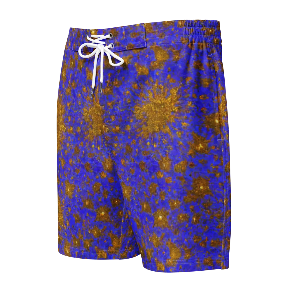 Cobalt Gold Rush on Men's Board Shorts — Front