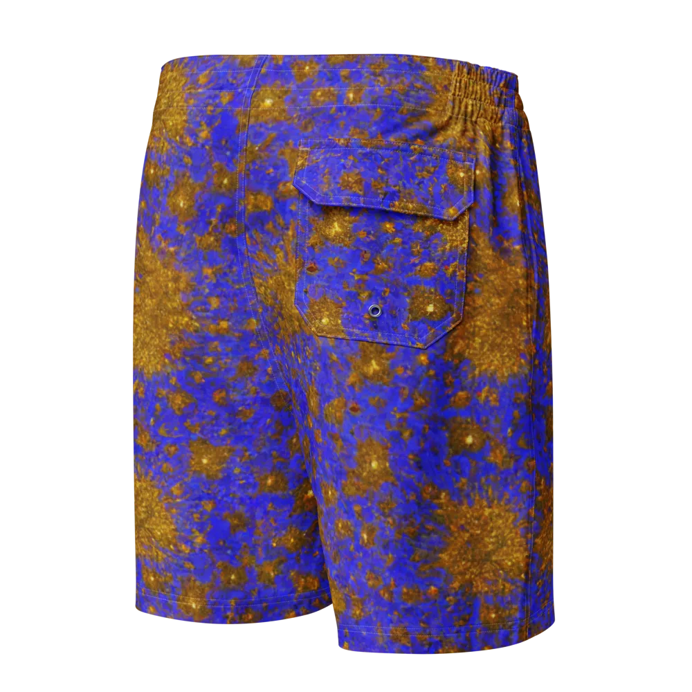 Cobalt Gold Rush on Men's Board Shorts — Back