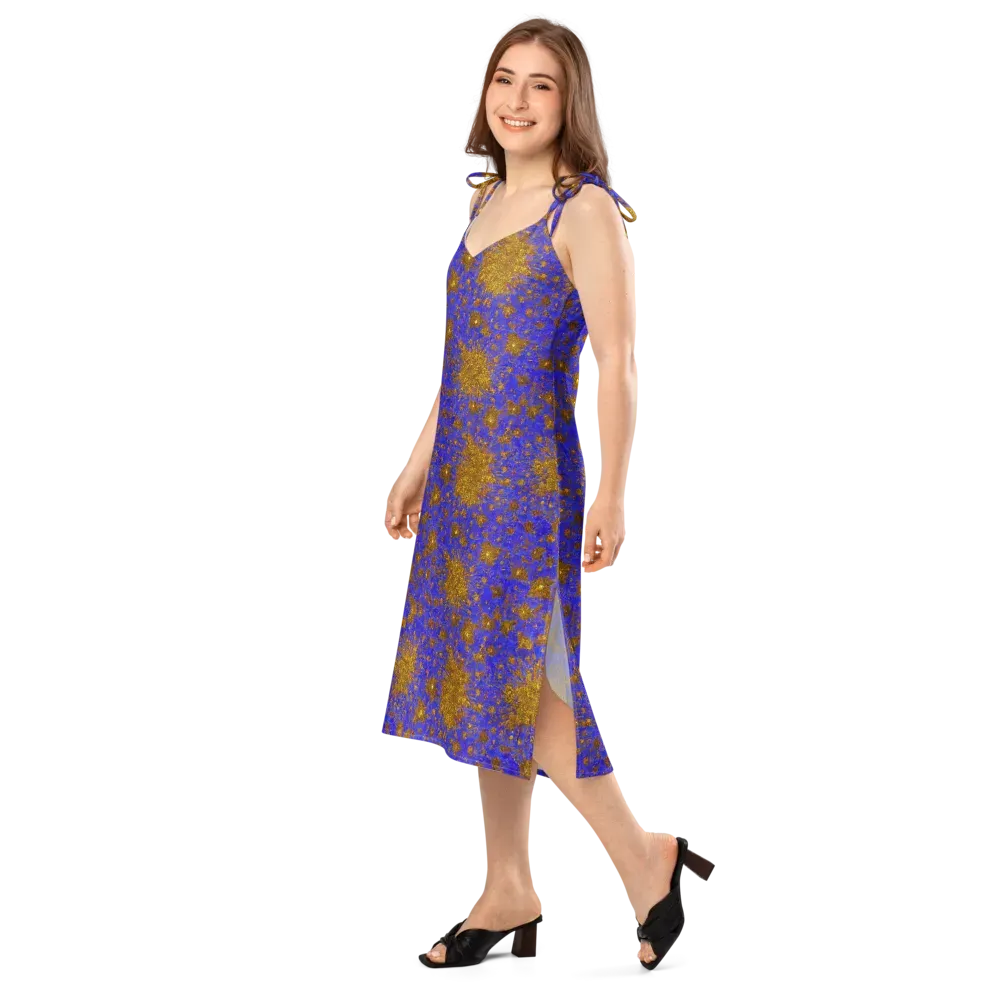 Cobalt Gold Rush on Slip Dress — Left Front