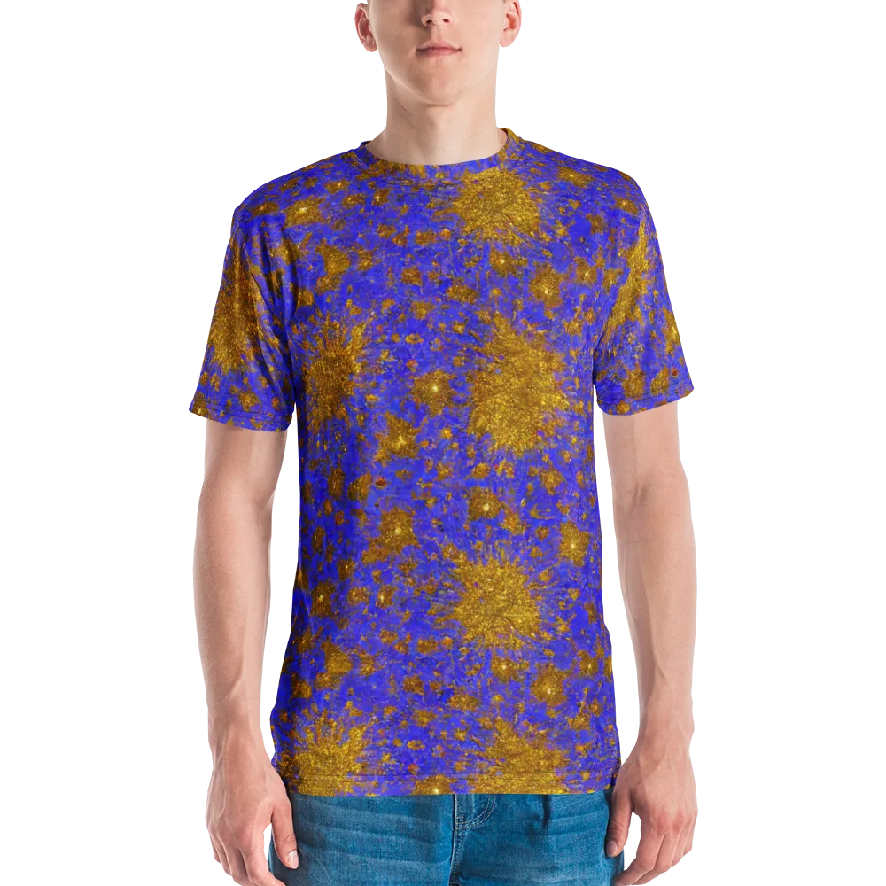 Cobalt Gold Rush on Men's Crew Neck T-Shirt — Front
