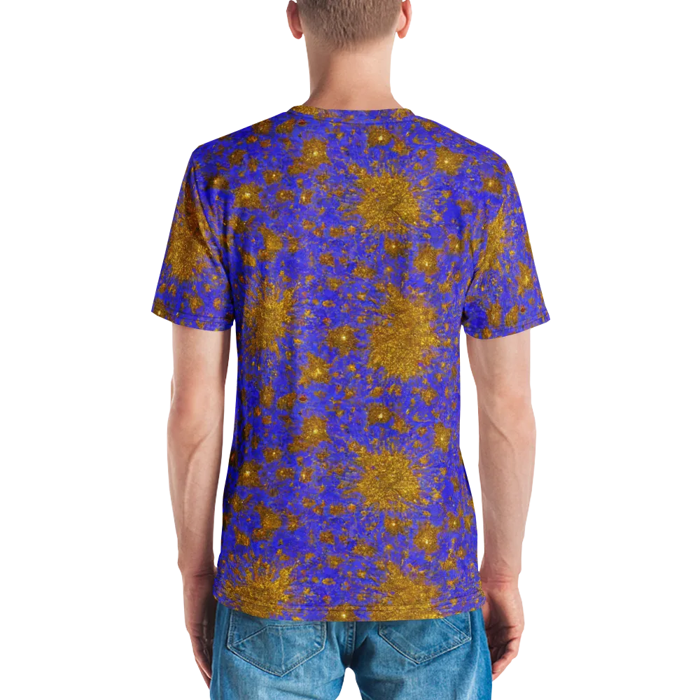 Cobalt Gold Rush on Men's Crew Neck T-Shirt — Back