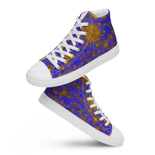 Cobalt Gold Rush on a Women's High Top Canvas Shoes