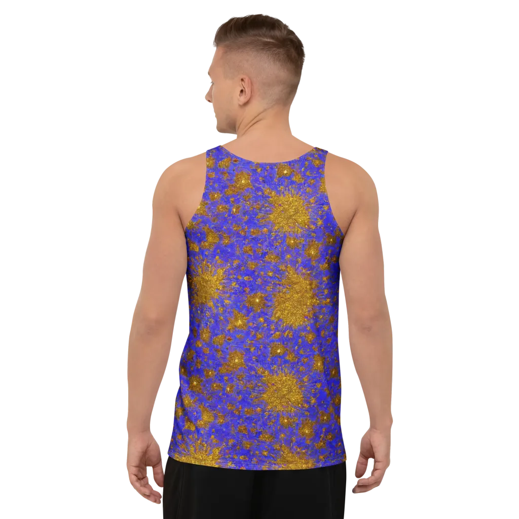 Cobalt Gold Rush on Men's Tank Top — Back