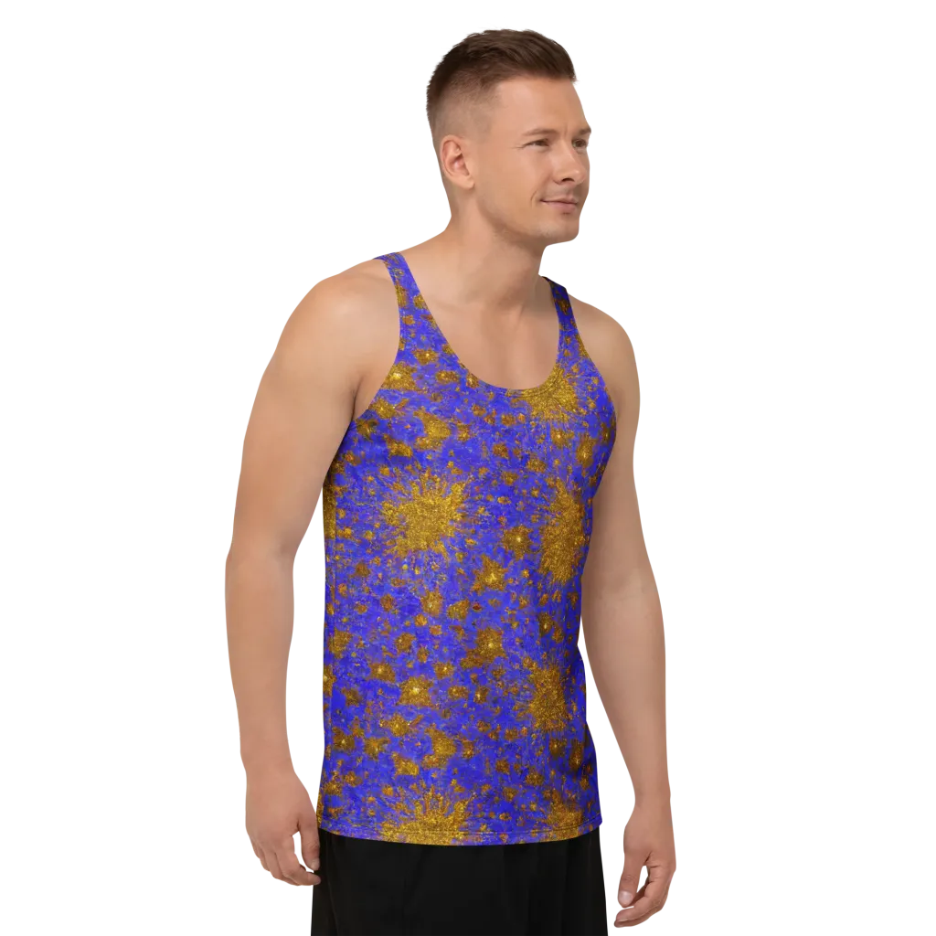 Cobalt Gold Rush on Men's Tank Top — Right Front