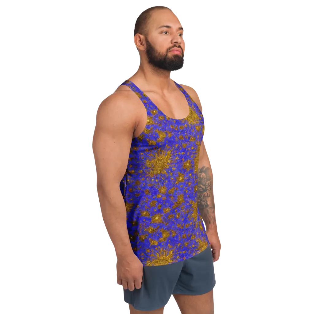Cobalt Gold Rush on Men's Tank Top — Right Front