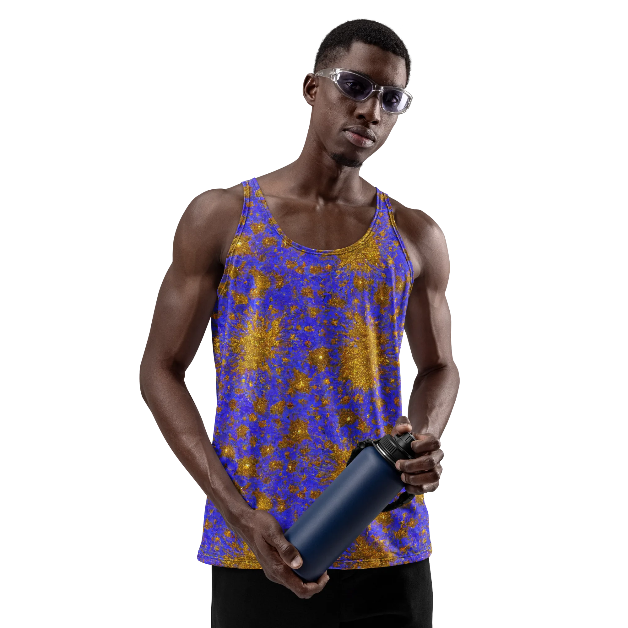 Cobalt Gold Rush on Men's Tank Top — Front