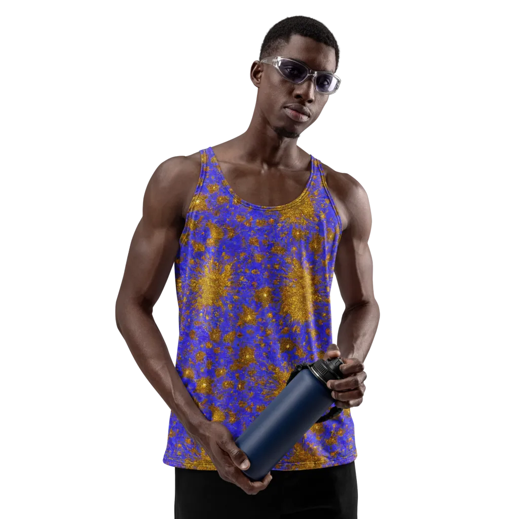 Cobalt Gold Rush on Men's Tank Top — Front