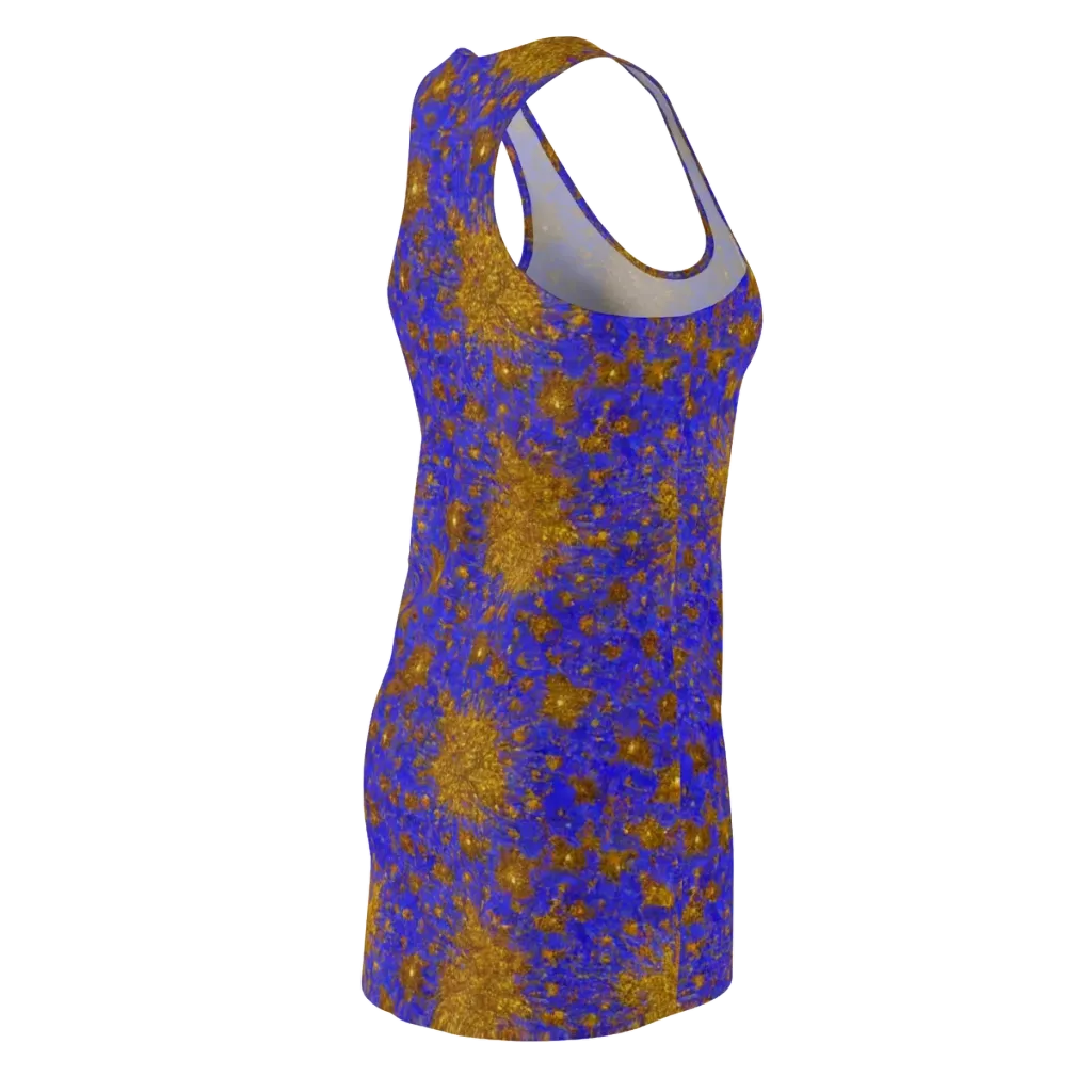 Cobalt Gold Rush on Racerback Dress — Back Side