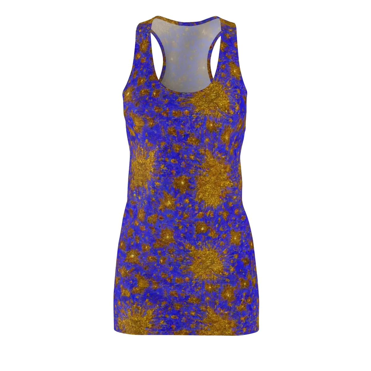 Cobalt Gold Rush on Racerback Dress — Front