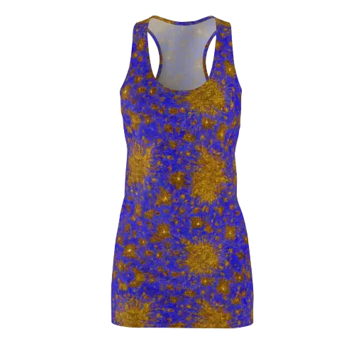 Cobalt Gold Rush on a Racerback Dress