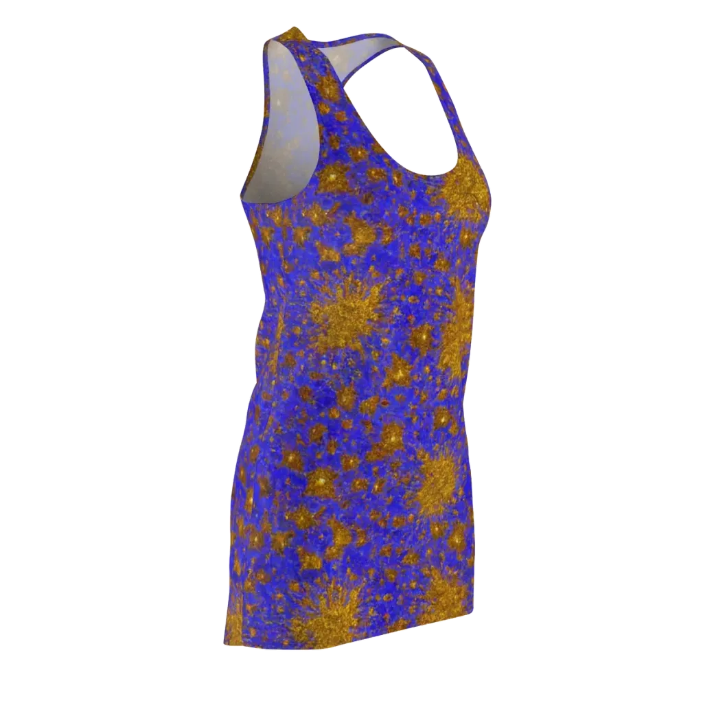 Cobalt Gold Rush on Racerback Dress — Front Side