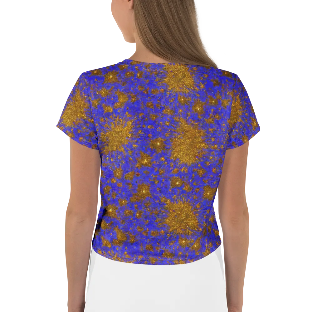 Cobalt Gold Rush on Crop Tee — Back