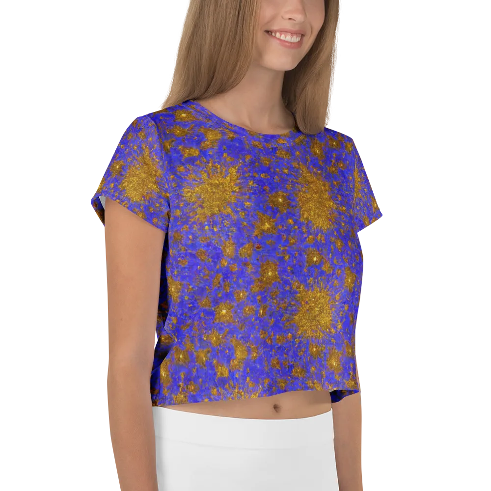 Cobalt Gold Rush on Crop Tee — Right