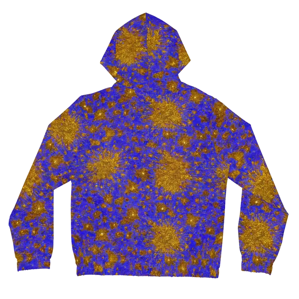 Cobalt Gold Rush on Women's Full-Zip Hoodie — Back
