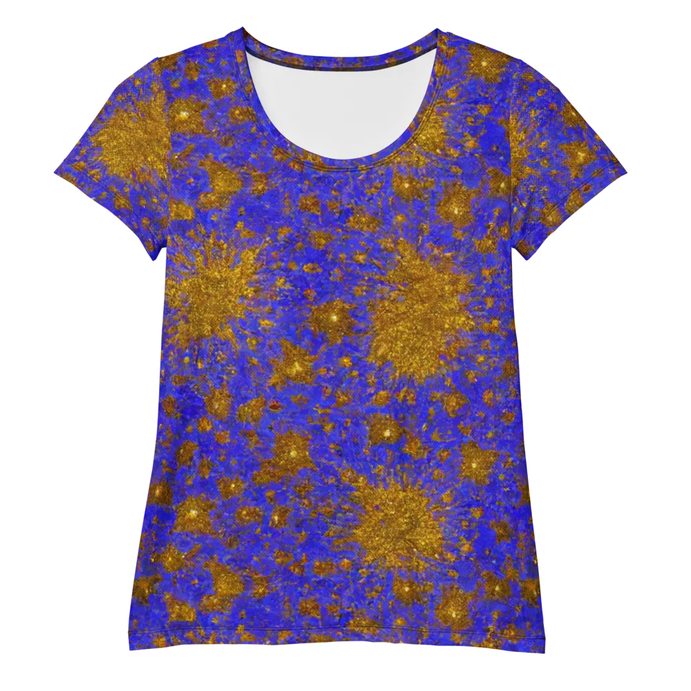Cobalt Gold Rush on Women's Athletic T-Shirt — Front