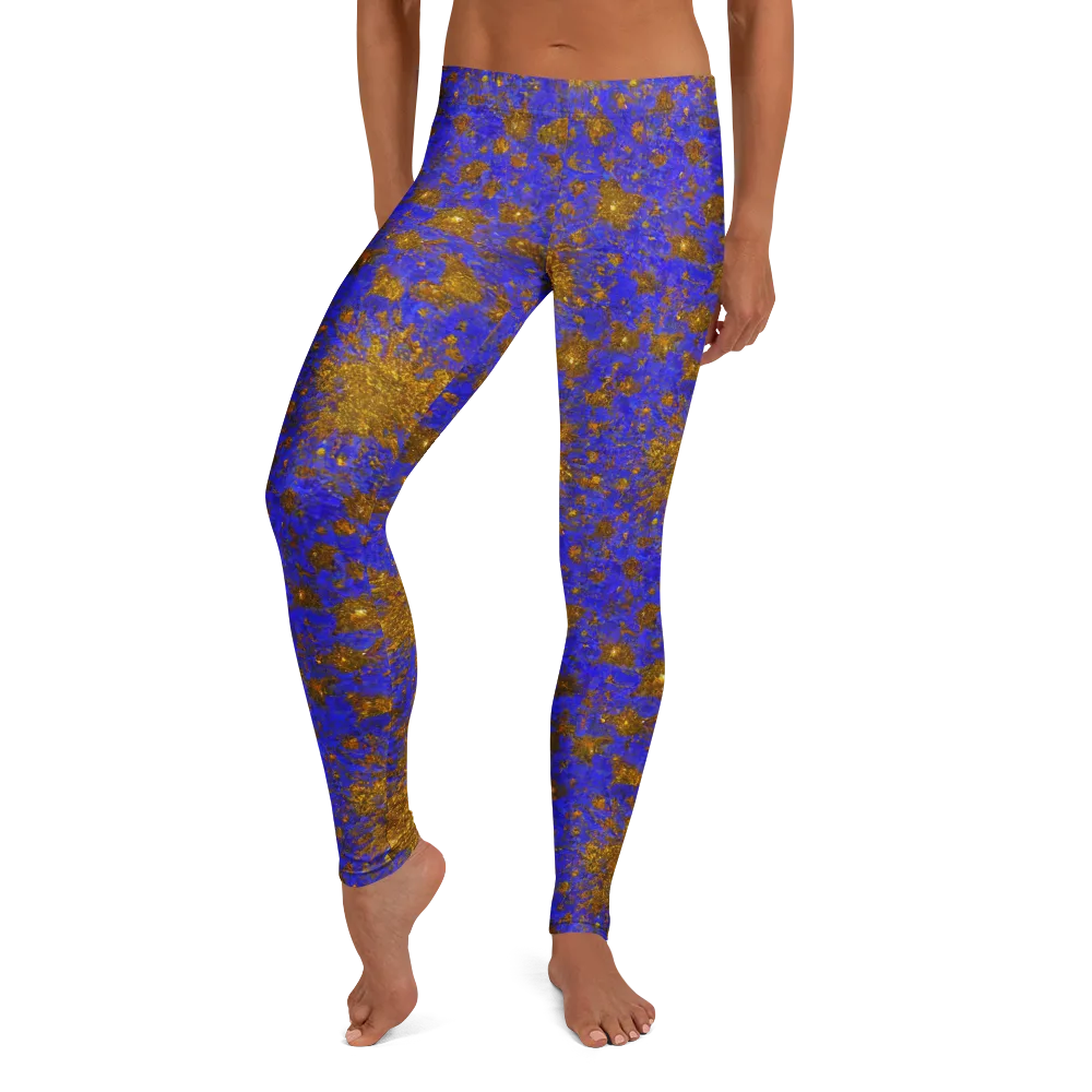 Cobalt Gold Rush on Leggings — Front