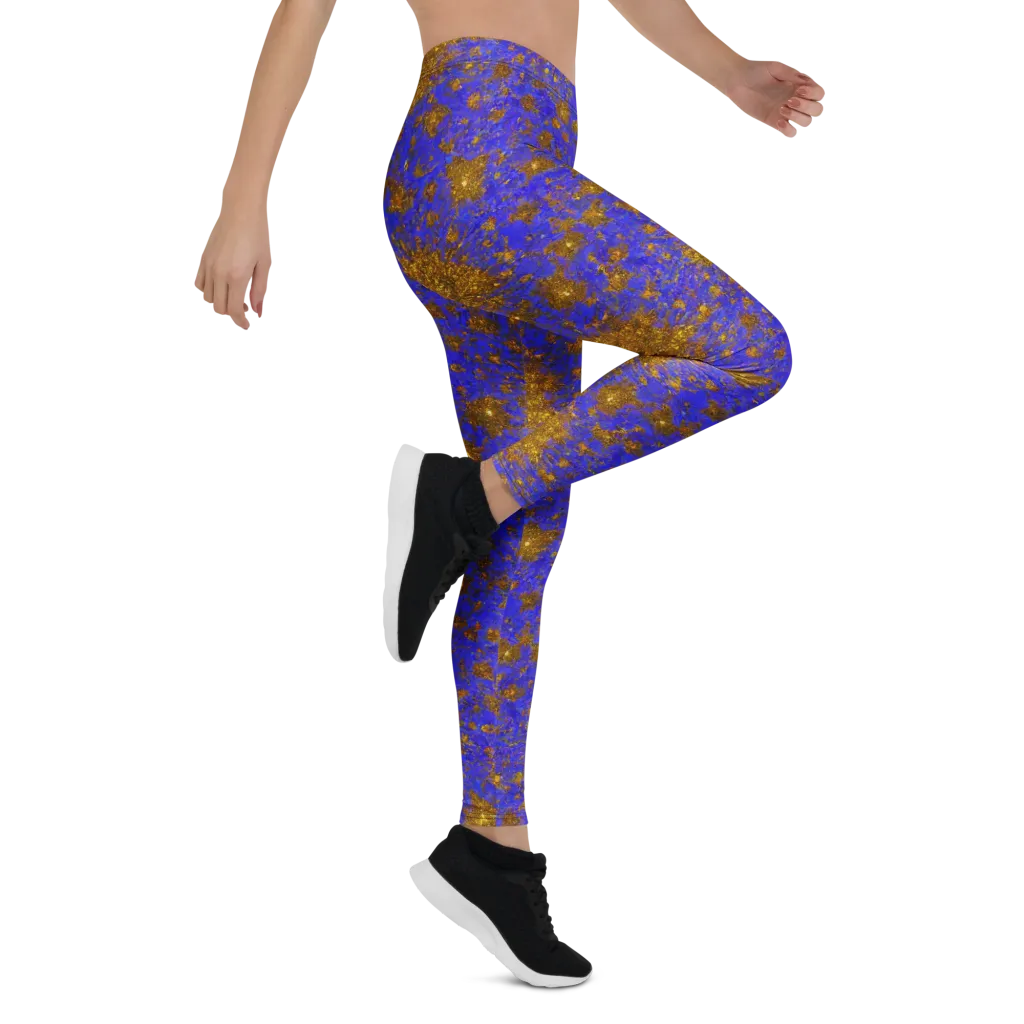 Cobalt Gold Rush on Leggings — Right