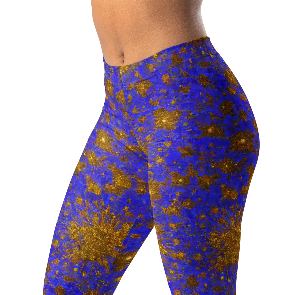 Cobalt Gold Rush on Leggings — Left Front