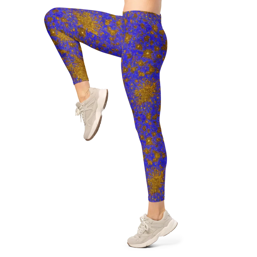 Cobalt Gold Rush on Leggings — Left