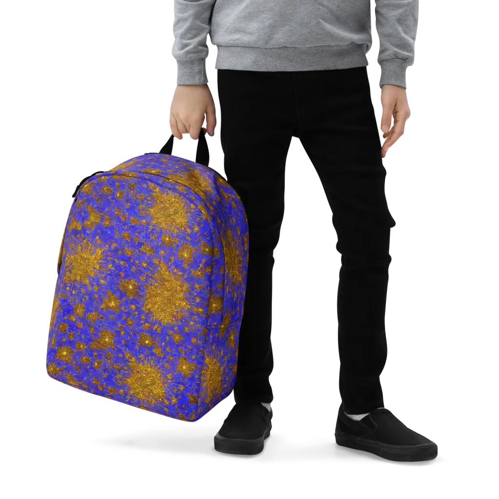 Cobalt Gold Rush on Minimalist Backpack — Zoomed-in