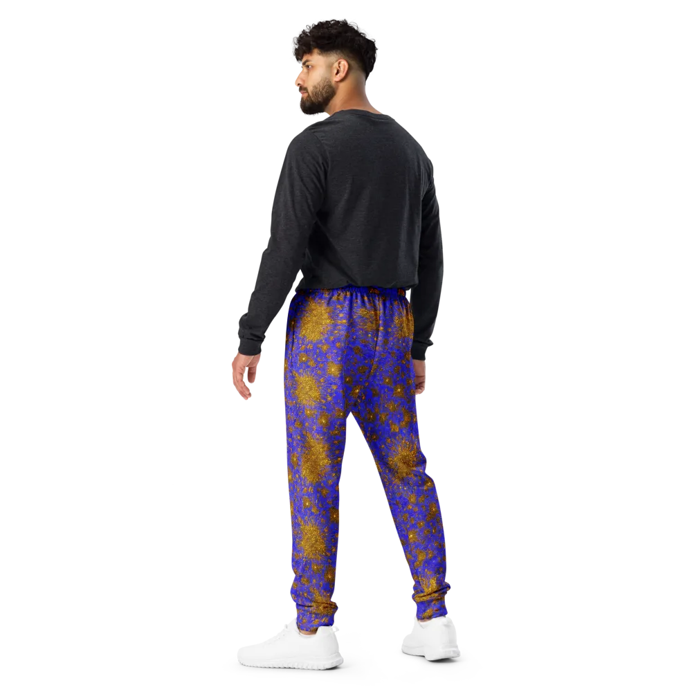 Cobalt Gold Rush on Men's Joggers — Back