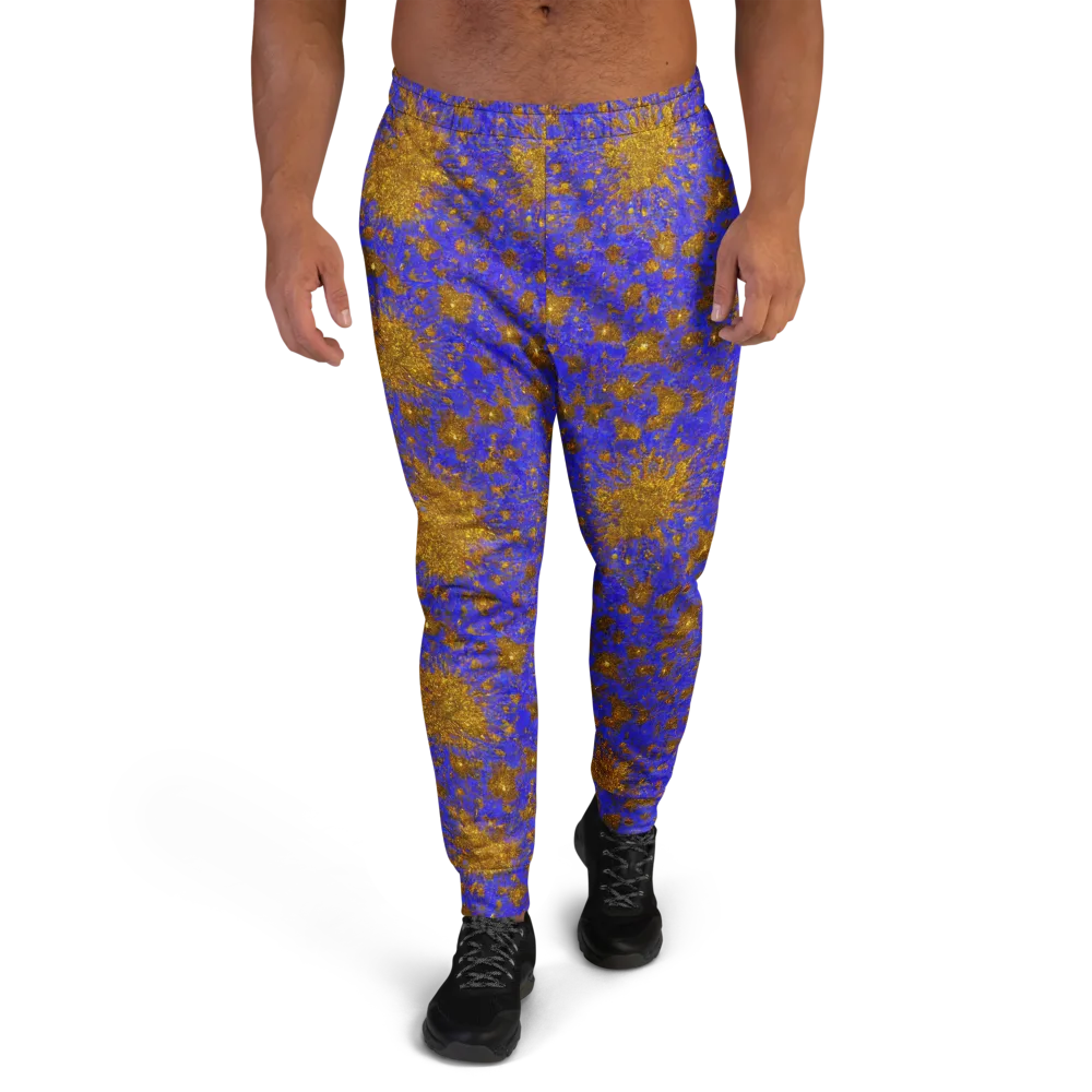Cobalt Gold Rush on Men's Joggers — Front