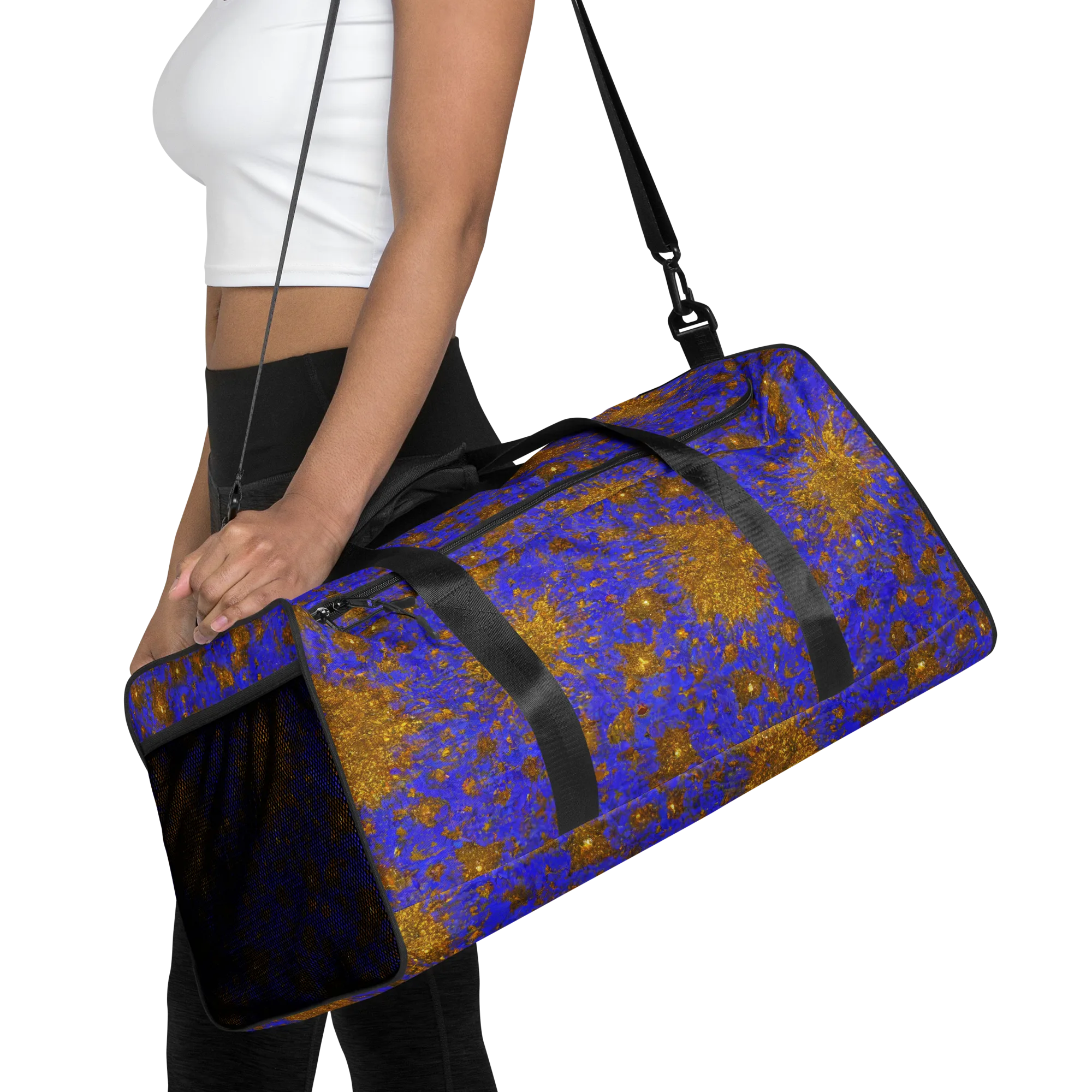 Cobalt Gold Rush on Duffle Bag — Front
