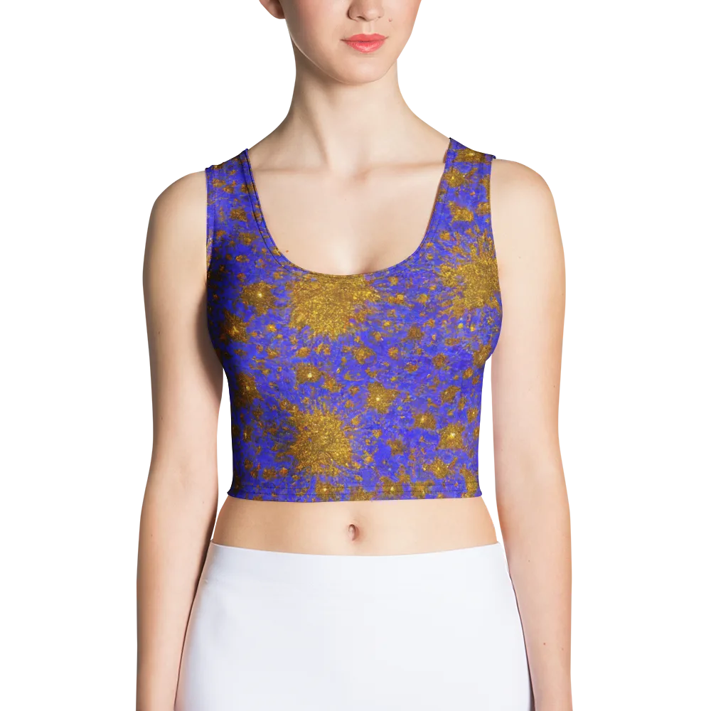 Cobalt Gold Rush on Crop Top — Front
