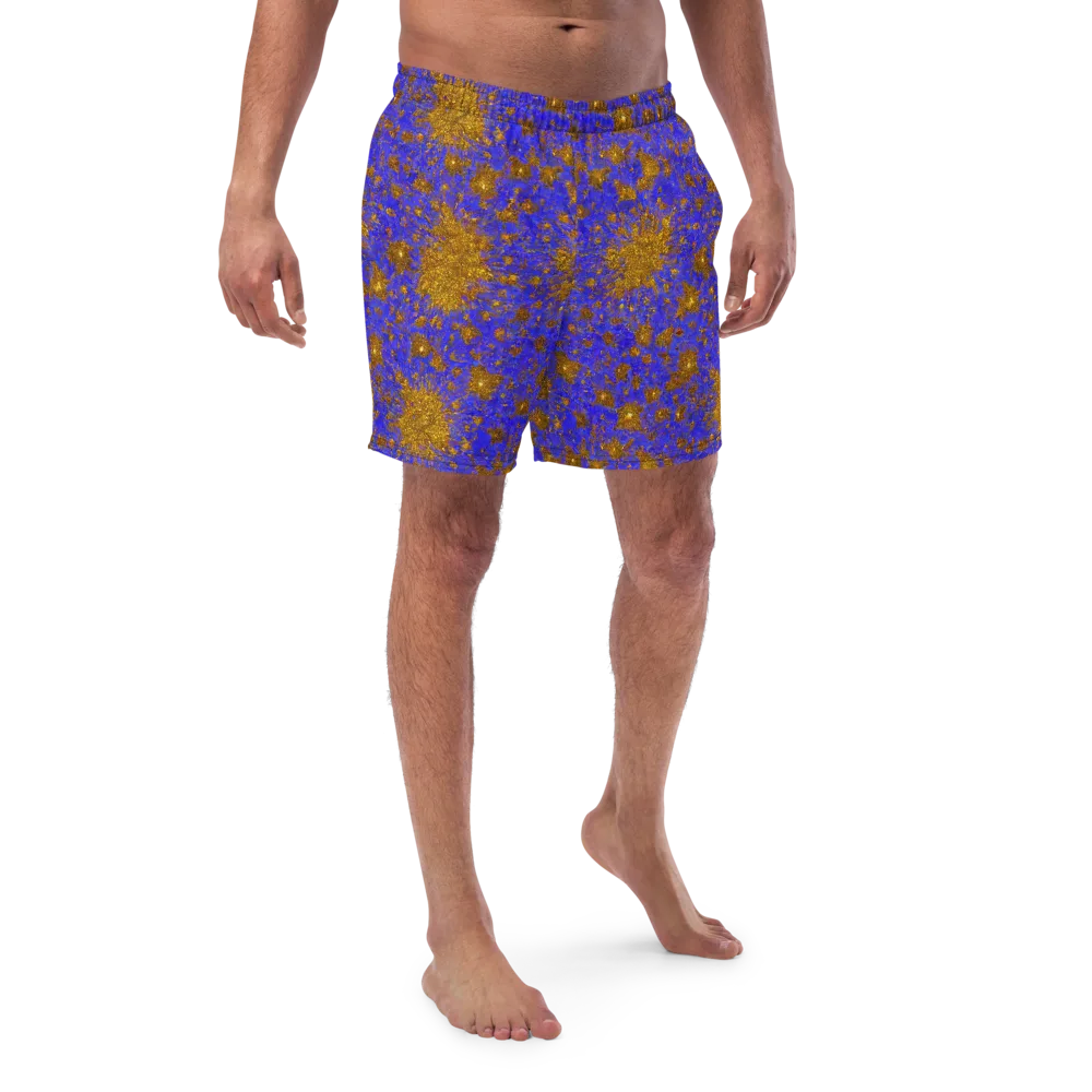 Cobalt Gold Rush on Swim Trunks — Front