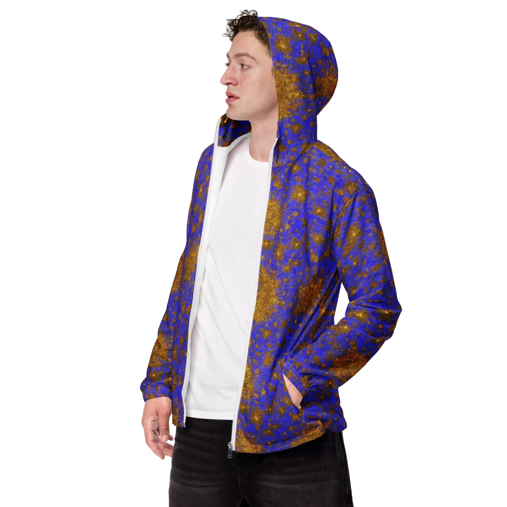 Cobalt Gold Rush on Men's Windbreaker — Left Front