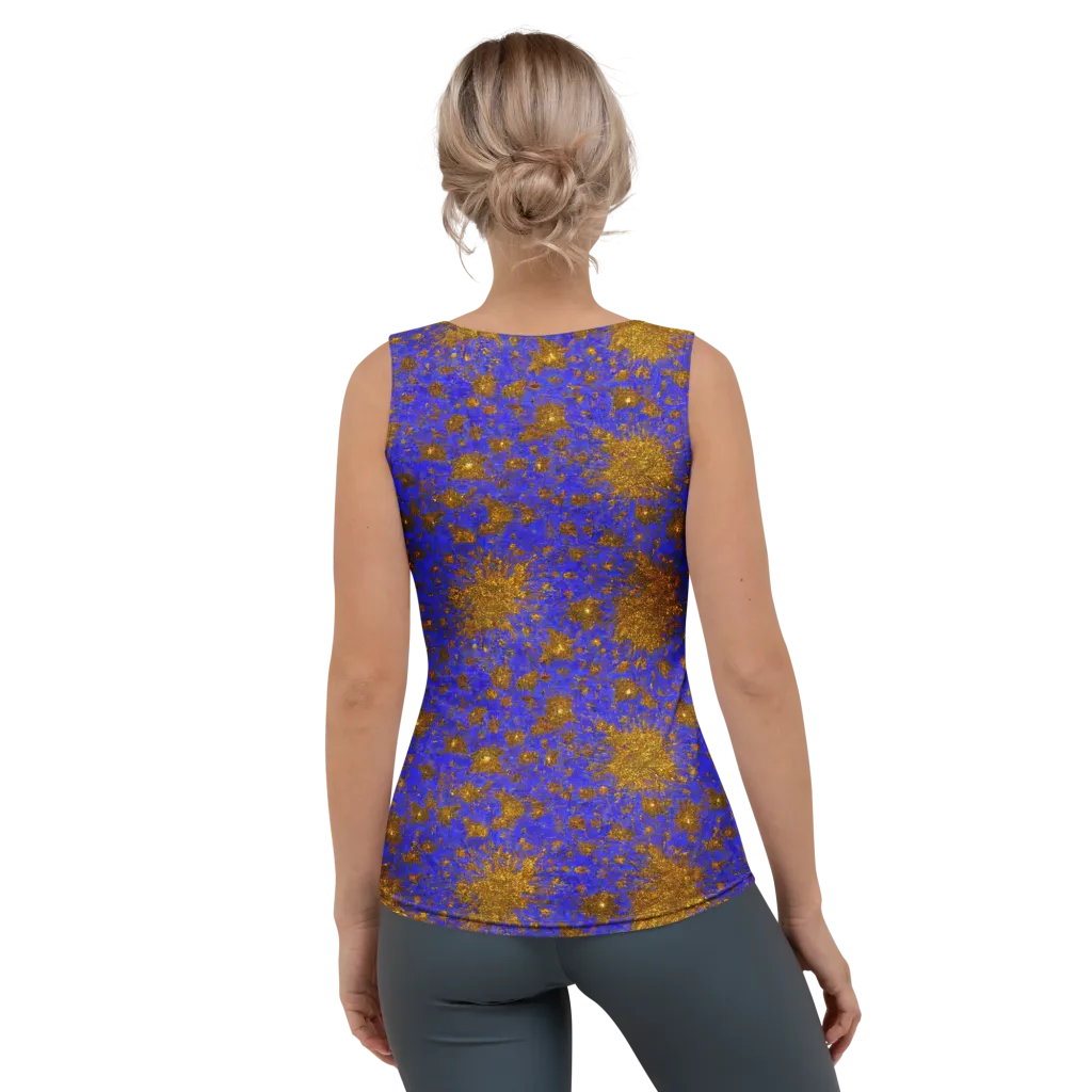 Cobalt Gold Rush on Women's Tank Top — Back