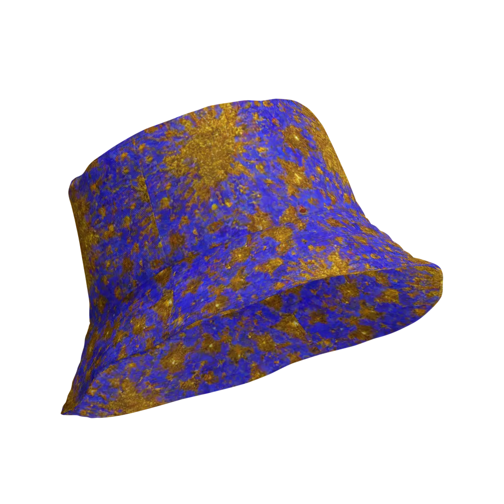 Cobalt Gold Rush on Reversible Bucket Hat — Product details Outside