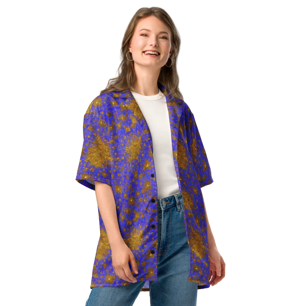 Cobalt Gold Rush on Button Shirt — Front