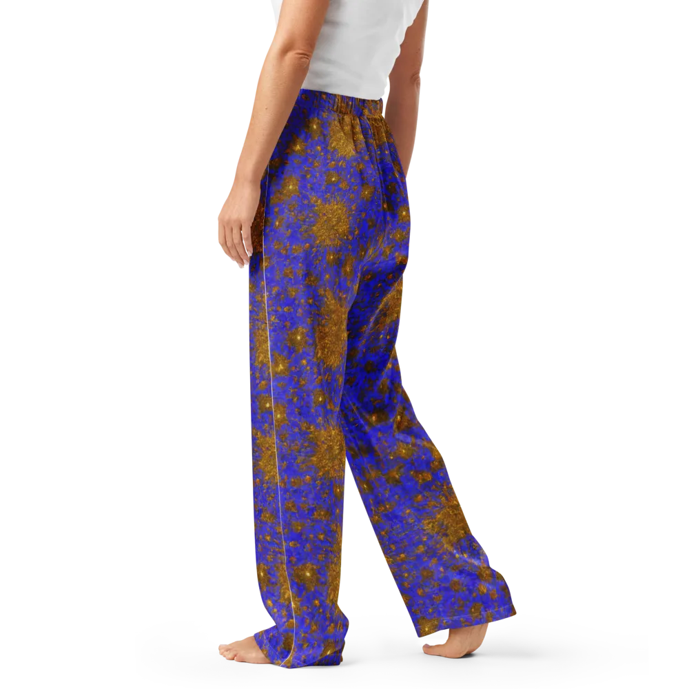 Cobalt Gold Rush on Women's Pajama Pants — Left
