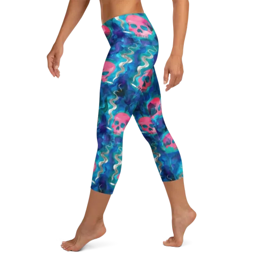 Neon Mourning on a Capri Leggings