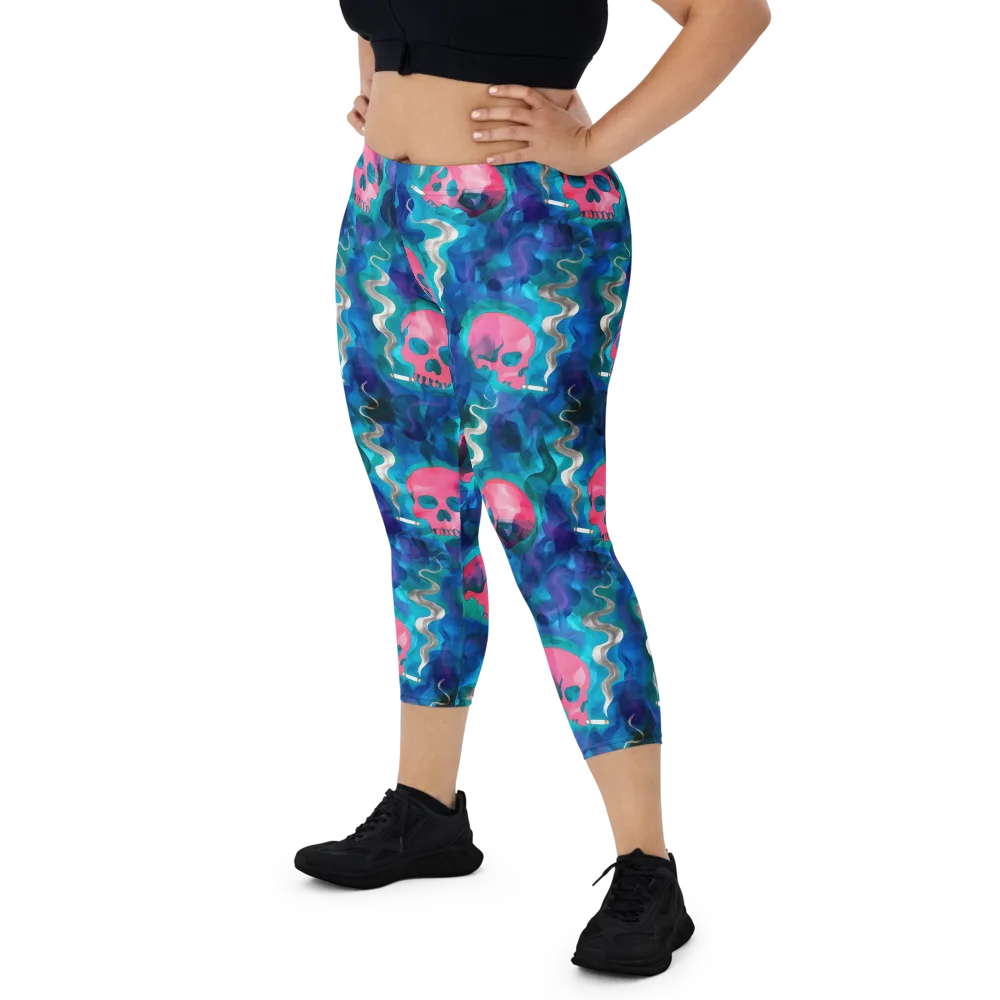 Neon Mourning on Capri Leggings — Front
