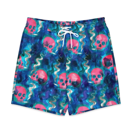 Neon Mourning on a Men's Board Shorts