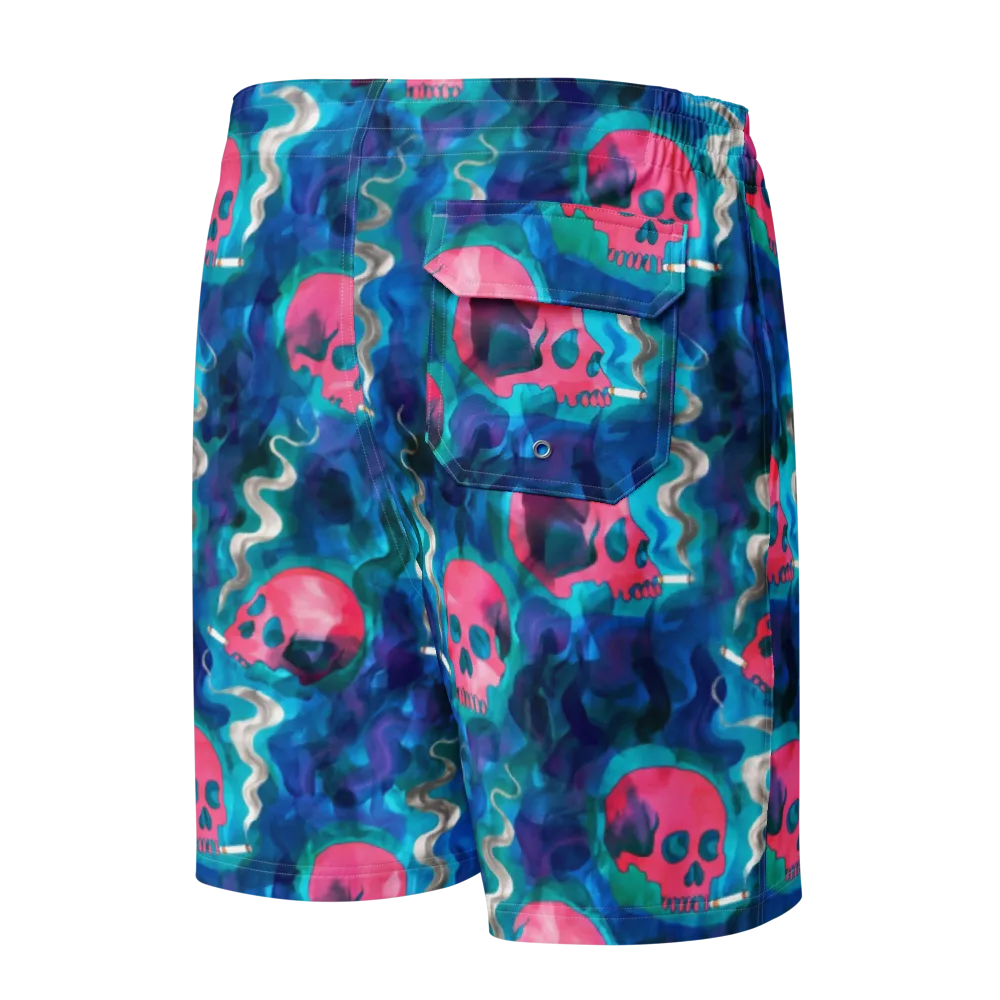 Neon Mourning on Men's Board Shorts — Back