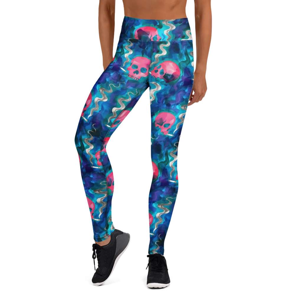 Neon Mourning on Yoga Leggings — Front