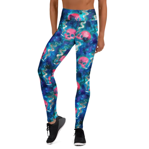 Neon Mourning on a Yoga Leggings