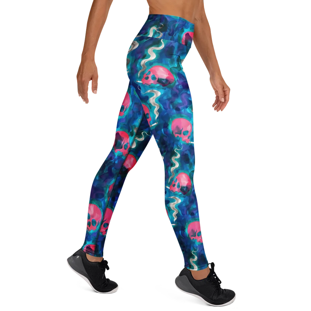 Neon Mourning on Yoga Leggings — Right
