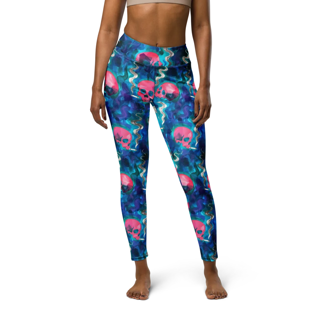 Neon Mourning on Yoga Leggings — Front
