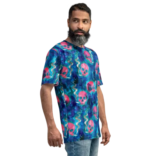 Neon Mourning on a Men's Crew Neck T-Shirt