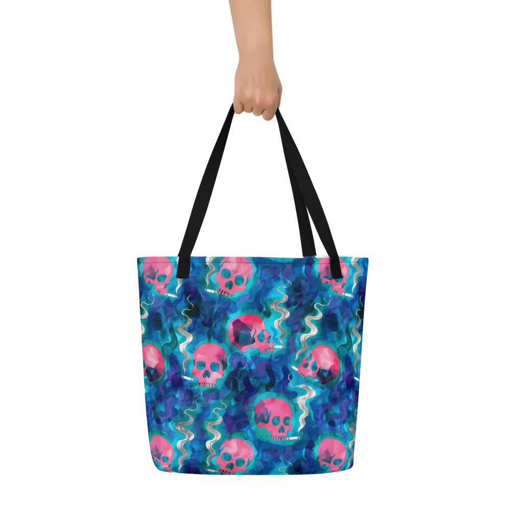 Neon Mourning on Large Tote Bag W/ Pocket — Front