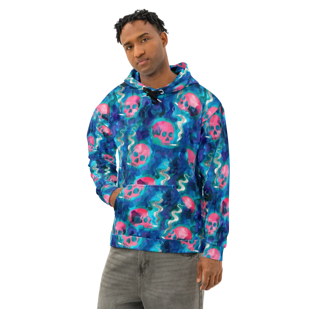 Neon Mourning on Cotton Hoodie — Left Front